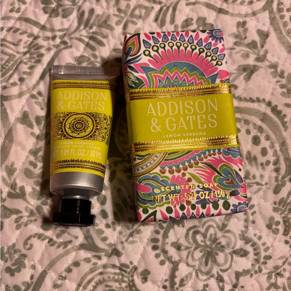 Addison & Gates Lemon Verbena Hand Bar Soap Lotion new